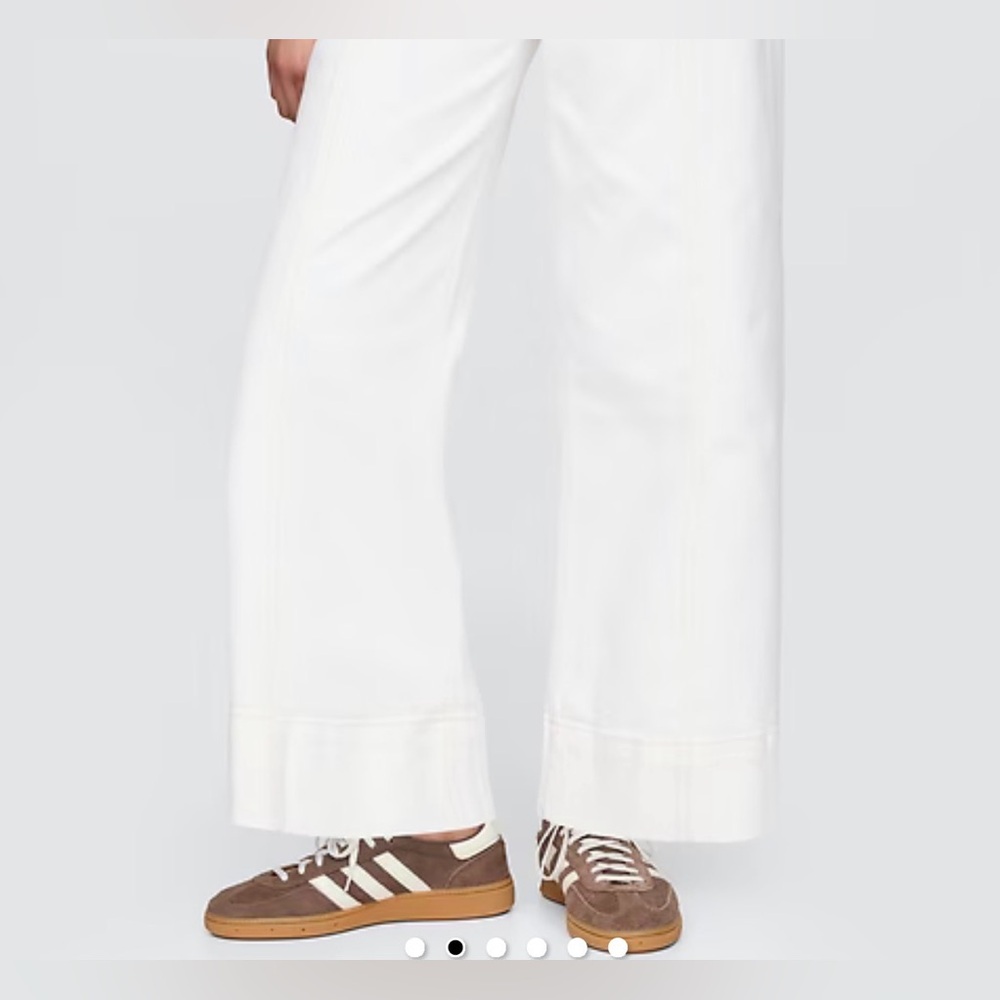 Gap High Rise Stride Wide-Leg Ankle Jeans Off-White Size 33 Regular NWT ☀️🍂🥶🌼 - Picture 2 of 7